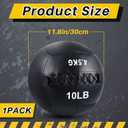 Lunmon 1 Pc Soft Wall Medicine Ball for Exercise Fitness Slam Weighted Med Ball with Non Slip Grip for Slamming Workout Strength Conditioning Core Training Lunge and Partner Toss (10 Lbs)