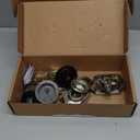 Amazon Basics Front Door Lock Set, Handleset with Shelby Lever, Level Door Handle, Exterior, Single Cylinder Packs, Satin Nickel, 1-Pack