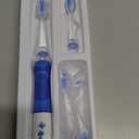 SEAGO Kids Electric Toothbrush with 2 Mins Brushing Timer and 4 Replacement Bursh Heads, Rainbow LED Light Make Brushing Fun, Blue Color Boys Battery Powerd Toothbrush for 4-12 Years OldSG-977