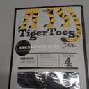 DOK TigerToes Premium Non-Slip Dog Socks for Hardwood Floors - Extra-Thick Grip That Works Even When Twisted - Prevents Licking, Slipping, and Great for Dog Paw Protection - Size Large (Classic Grey)