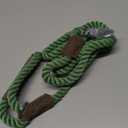 Mile High Life Dog Leash, Braided Cotton Rope Leashes with Leather Handle - Heavy Duty Metal Clasp, 5FT, 1/2" Thick - Wedding, Walking & Training Leash for Small Medium Large Dogs (Kashmir)