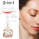 Red Light Facial Massager, Skin Care Tools for Face & Neck Beauty Device, 3 in 1 Face Massager Tool with LED, Thermal, Vibration, Tightenings, Rejuvenation for Women (White)