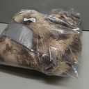 ATRUG 5 ft Round Fluffy Brown Rug for Bedroom,Tie Dyed Furry Round Carpet Non Slip Fuzzy Shaggy Plush Circle Area Rug Rug for Living Room Teen Room Nursery Room Playroom Kids Room Home Decor Washable