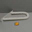 18 Inch Heavy Duty Metal Outdoor Handrails for Exterior Steps, U-Shaped White Powder Coated Hand Railing for Garage, Porch, Garden, Patio, Deck Steps, Wall Mount Staircase Handrail