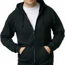Gildan unisex-adult Fleece Zip Hoodie Sweatshirt, Style G18600, Multipack (Black, XL)