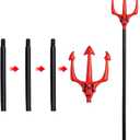 Jmkcoz Halloween Devil Costume Accessories Devil Horn Headband Red Devil Tail Long Devil Pitchfork Demon Dress Up Cosplay