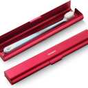 Aluminum Toothbrush Travel Case, Portable Travel Toothbrush Holder, Durable Manual Toothbrush Box Container for Traveling, Bathroom, Camping, Business Trip-Red (1 Pack (Standard)