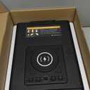 Biometric Smart Gun Safe with Wireless Charging for Phone&Watch, 3 Quick Access Money Box with Fingerprint Backlit Keypad - Compact Bedside Drawer Safe, 24/7 Digital Clock handgun safe (DEEP BLACK)