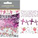 3 x Stunning Communion Day Confetti Foil & Paper Blend Pack - 1.2 oz. (1 Pack) - Perfect for Cherishing Holy Celebrations, Pink