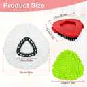 Mop Heads Replacement for Ocedar, Mop Replace Head for Ocedar EasyWring 1 Tank, Microfiber Spin Mop Refills, Include 4 Spin Mop Replacement Head Deep Cleaning Machine Washable with 2 Scrubber Mop Head