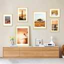 YESKAY 20x30 Picture Frame White Set of 3, Display Pictures 16x24 with Mat or 20 x 30 Without Mat, Poster Frames 20x30 for Wall Hanging Horizontal and Vertical