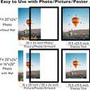 JCJMY 20x24 Picture Frame with 16x20 Mat Set of 3, Display Photo 16x20 with Mat or 20 x 24 Without Mat, Wall Hanging Large 20 by 24 Poster Frame with Plexiglass, 3 Pack, Black