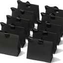 Vitalizart Paper Gift Bags With Ribbon Handles Set of 10 Black Bulk Reusable For Gift Wrap Girls Kids Birthday Bridal Shower Party Favors Goodie Bags Candy Toys Christmas 7.87"x3.54"x7.09" Small Size