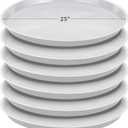Eccliy 6 Pack Plastic Plant Saucer Heavy Duty Planter Saucers Large Plant Pot Saucers Plastic Water Trays for Indoors and Outdoors Flower Plant Plant Drip (White,25 Inch)