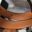 VATAN Men's Genuine Leather Dress Belts, Handmade Classic Every Day Leather Jeans Belt for Men Work Business Casual (Brown)