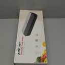 Food Sealer Vacuum Sealer-Tempered Glass Stainless Steel panel, LED Touch Control, Digital Display, Pulse/Moist/Dry/Seal/External Suction Modes, Includes 30 Vacuum Bags & Built-in Cutter (Black/Gray)