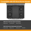 WB31X27151 Side Grates WB31X24738 Stovetop Griddle Replacement for GE General Electric Stove Parts,WB31X24736 Cooktop Grates WB31X24998 Cast Iron Griddle for Stove Top JGBS66REKSS JGB735SPSS Gas Stove