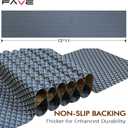 FAVE Blue Gold Table Runners Reversible Stain Table Runner for Rectangle Table Dimensional Embossed Dining Table Decor(Dual-Tone Sapphire Blue & Apricot,72x11)