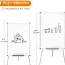 VIZ-PRO Whiteboard Easel, 36 x 24 Inches, Portable Dry Erase Board Height Adjustable for School Office and Home