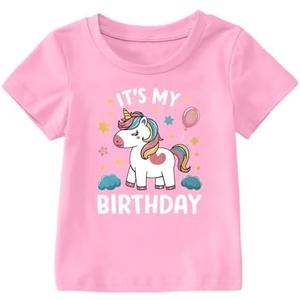 Maudiscn It's My Birthday Shirt for Toddler Girls 1st 2nd 3rd 4th 5th Girls Birthday Party Outfit Short Sleeve Gift Tshirt