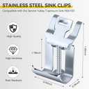 Dreyoo Sink Clips for Kitchen Sink Installation, 12 Pack Heavy Duty Sinks Mounting Clips for Top Mount & Drop In Sinks, Upgraded Adjustable Brackets Fit 1-1/4 inch Countertop Thickness