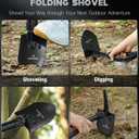 DARTMOOR Mini Folding Shovel High Carbon Steel, Portable Lightweight Outdoor Tactical Survival Foldable Mini Shovel, Entrenching Tool, Camping, Hiking, Digging, Backpacking, Car Emergency