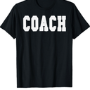 Coach Bold Lettering Halloween Costume Dress Up T-Shirt, S