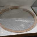 sawsile Round Wood Mirror,28 inch Circle Rustic Farmhouse Natural Wooden Frame Boho Beads Wall Mirror for Bathroom,Living Room,Bedroom or Entryway