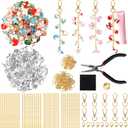 ZOYVUX 363Pcs Lip Gloss Charms Keychain Kit, DIY Bag Charm Kit with 100 Charms, 20 Keychain Hooks, 40 Extender Chains, Jump Rings and Jewelry Plier | Gifts for DIY Craft and Jewelry Making