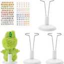 WALLFID Adjustable Doll Stand,Figure Stand,Display Holder for Doll,Toy Stand Accessories,Stand with Waist Clip, Stable Support for Collectible & Photography,Dolls Not Included (3pcs(10cm))