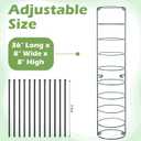 4 Pcs 36 x 8 Tube Trellis Garden Green Tube Trellis for Climbing Plants Outdoor Plant Supports for Mailboxes Patio Stands and Downpipes