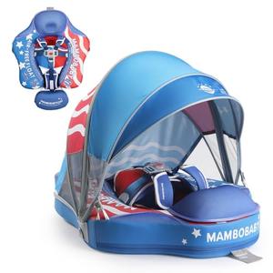 Mambobaby FLOAT Deluxe Baby Swimming Float: Safe & Comfortable Swim Trainer for Infants & Toddlers, Non-Inflatable Design, UV Protection Canopy, Fun Water Experience for Ages 3-24 Months-Liberty Float