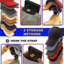 2 Pack Baseball Cap Organizer Can Hold up to 20 Hats for Wall Mount Closet Door Bedroom, Easy to Install Large Capacity Baseball Caps Organizer with Spring Clips, Clean, Space-Saving Hat Storage