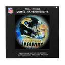 Sporticulture NFL Glass Dome Paperweight Jacksonville Jaguars – Features Richard Wallich Art Style, 4” Diameter for Football Fans - Office, Workspace and Home Decoration