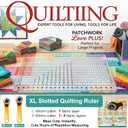Extra Large Slotted Quilting Rulers 17.75 x22 Thickened Clear Acrylic - XL Quilt Cutting Ruler with Non-Slip Grip for Rotary Cutting, Perfect for Sewing Crafting & Patchwork Template 