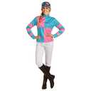 fun shack Womens Jockey Costume, Horse Jockey Outfit, Equestrian Halloween Costume for Women, Racing Attire, L
