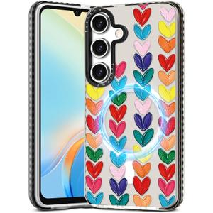 Toycamp for Samsung Galaxy A15 5G Phone Case - Compatible with MagSafe Women Girls Cute Phone Cover Magnetic with Shockproof Protective Girly Pretty Designer for Samsung A15 5G Cases, Heart