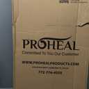 ProHeal Medical Overbed Table with Wheels and Adjustable Height - Gray Rolling Over Bed Table for Home and Hospital Use (Grey)