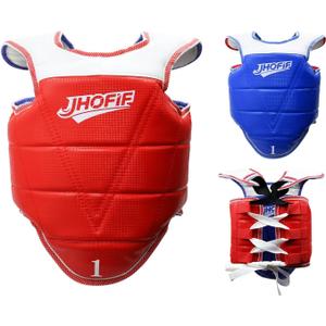 Martial Arts Chest Guards - Boxing Body Protector, Reversible Taekwondo Sparring Gear with Adjustable Straps, High-Density Foam Padding for MMA/Karate Training, Size: 3