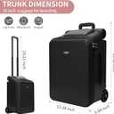 LemoHome Expandable Luggage with Spinner Wheels,Large Suitcases with Child Seat Design,Hard Luggage for Women and Men,20 inch Hardside Carry on Luggage for Travel (Black visor), big