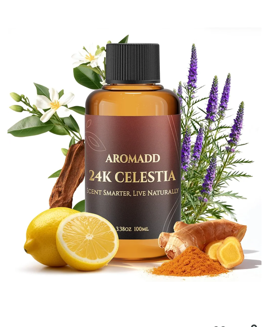 AROMADD 24K Celestia Diffuser Oil Inspired by Luxury Hotel Scent 3.38 Fl Oz (100ml), Aroma Diffuser & Hotel Fragrance Diffuser Oil, Essential Oil Diffuser for Aromatherapy, Long-Lasting