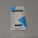 NITITOP Compatible with iPhone 12 Pro Max Case with Wrist Strap Kickstand Clear Cute Wave Wavy Frame for Women Girls Two-in-one Back Shockproof Protective Phone Cover - White