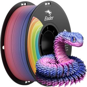 Creality 3D Printer Filament 1.75mm, Rainbow Upgrade PLA+ Filament Strong Toughness No-Tangling Vacuum Packaging 3D Printing Filament Fit Most 3D Printers, 1kg Spool, Accuracy +/- 0.02mm, Multi-Color
