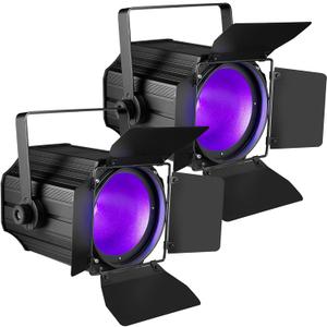200W LED Stage Light, COB Par Lights with Barn Doors, DMX Blinder Stage Lighting Sound Activated for Wedding Live Show Christmas Party (6 Colors 2PC) 200W LED Stage Light, COB Par Lights with Barn Doors, DMX Blinder Stage Lighting Sound Activated for Wedding Live Show Christmas Party (6 Colors 2PC)