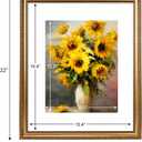 JCJMY 16x20 Vintage Picture Frame with 11x14 Mat, Elegant Retro 16 by 20 Photo Frame with Shatter-Resistant Plexiglass for Wall, Gallery Decor & Gift,Gold, 1 Pack