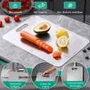 Katuchef Titanium Cutting Board - Upgraded 100% Pure Titanium Cutting Boards for Kitchen Non Toxic, Double Sided Food Grade Hygiene Non Moldy Dishwasher Safe Meat Fruit Metal Board (1PC 8x11.5 Inch)