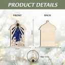 2 x Nativity Ornament Christ The Savior is Born  Wooden Christmas Tree Decoration with Holy Family & Star of Bethlehem  Rustic Christian Holiday Keepsake & Religious Ornament Gift