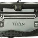 Titan Zipperless HardBody Cooler, Keeps Ice 2 Days
Durable soft cooler with easy access lid, leak proof hard liner with shelf, Backsaver shoulder strap, for lunch and day trips