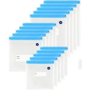 Vacuum Sealer Zipper Bags Sous Vide bags for food BPA Free Reusable Resealable with Air Valve Double Layers Food Storage 3 Sizes15 Pcs