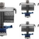 SPEC158-5PK Solar Panel End Clamps for 1-5/8 in. Steel Strut Channel, Solar Panel Kit with End Clamps and Cone Nuts for Mounting Solar Panels, Pack of 5